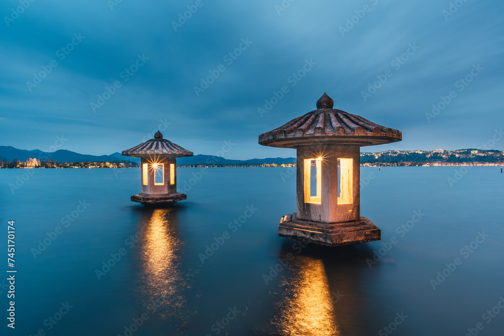 Hangzhou West Lake scenery at blue hour, China
Hangzhou West Lake scenery at blue hour, China