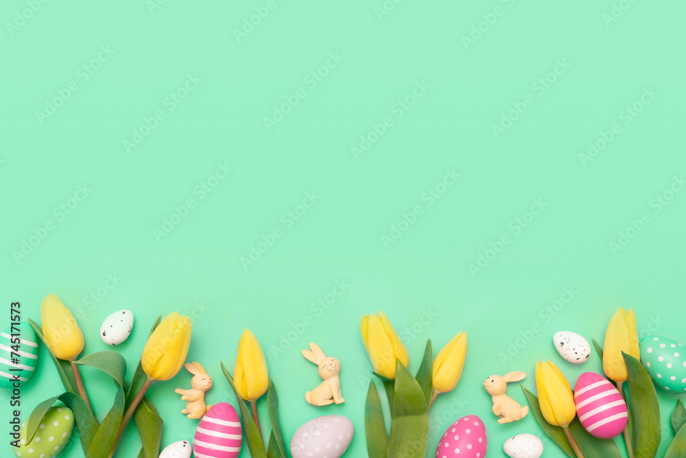 Easter eggs concept gift card background Easter eggs concept gift card background