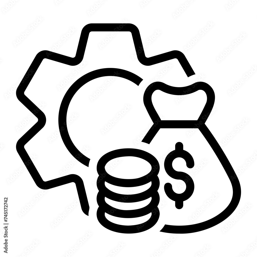 cost line icon cost line icon