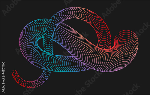 The spiral. Curved lines create a spiral weave. A design element for the embodiment of creative ideas