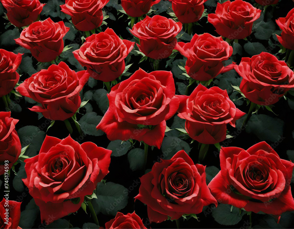 Fundo de rosas vermelhas. Várias rosas vermelhas juntas. Fundo de rosas vermelhas. Várias rosas vermelhas juntas.