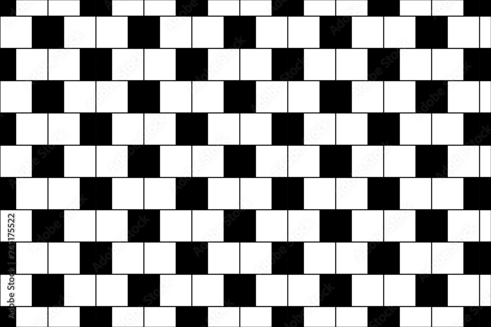 Fototapeta premium Trendy abstract black and white pattern of circles and striped line.