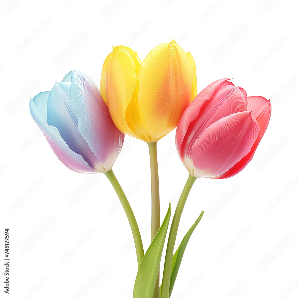 Beautiful tulip flowers isolated on white Beautiful tulip flowers isolated on white