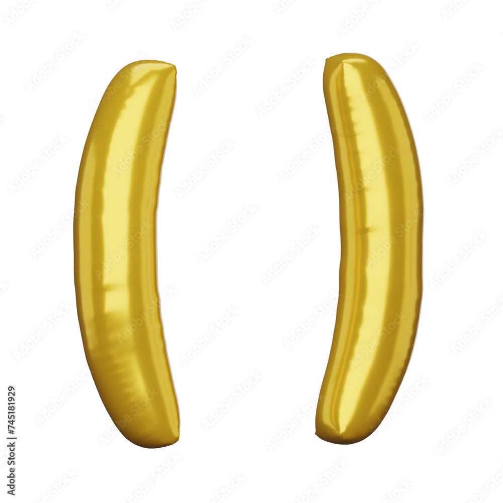 Parenthesis symbol. 3D Parenthesis. Symbol sign. Symbol golden. balloon Symbol. Parenthesis symbol. 3D Parenthesis. Symbol sign. Symbol golden. balloon Symbol.