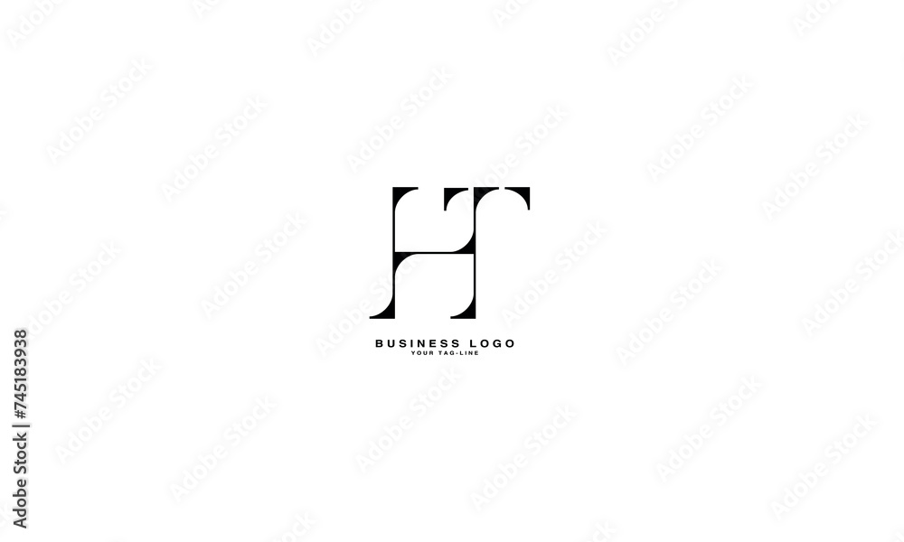 HT, TH, H, T, Abstract Letters Logo Monogram HT, TH, H, T, Abstract Letters Logo Monogram