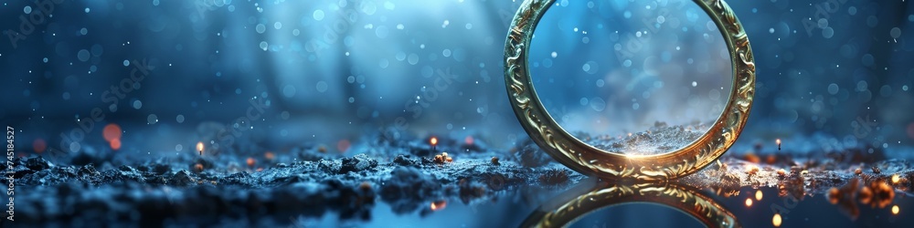 A magical mirror that reveals one's true destiny - obrazy, fototapety, plakaty 