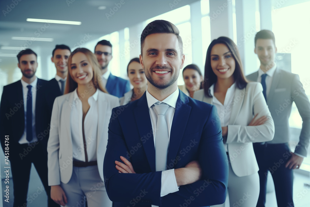 Confident Business Professionals Smiling Directly at Camera in Workplace Environment Confident Business Professionals Smiling Directly at Camera in Workplace Environment