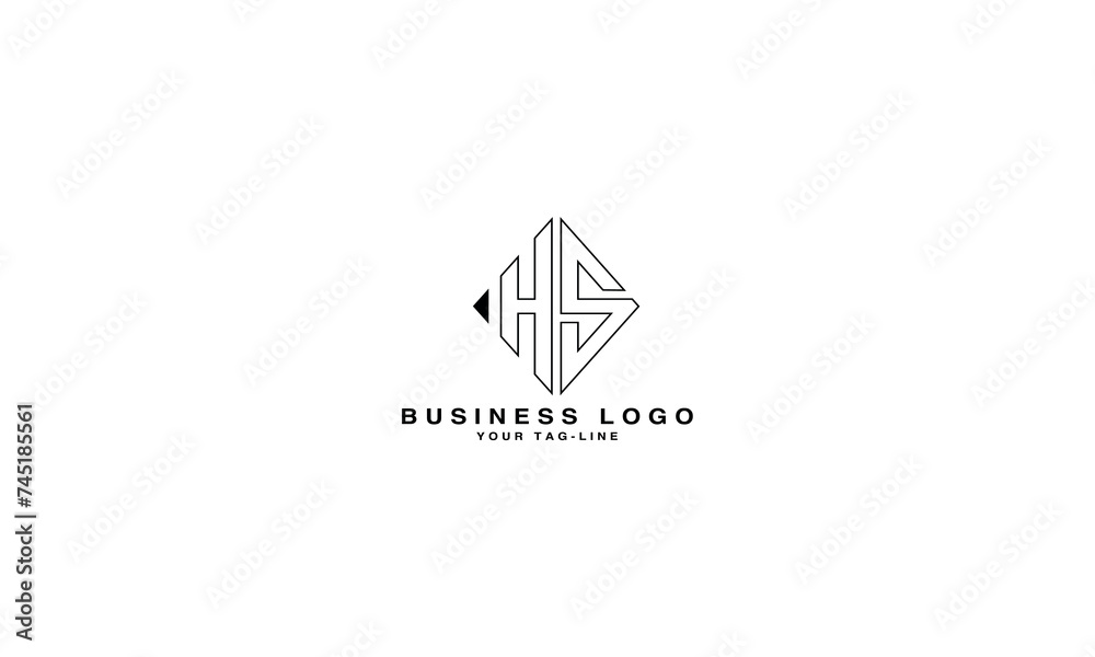 HS, SH, H, S, Abstract Letters Logo Monogram HS, SH, H, S, Abstract Letters Logo Monogram