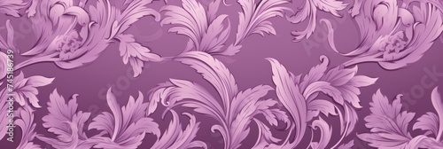 A Mauve wallpaper with ornate design, in the style of victorian, repeating pattern vector illustration © Michael