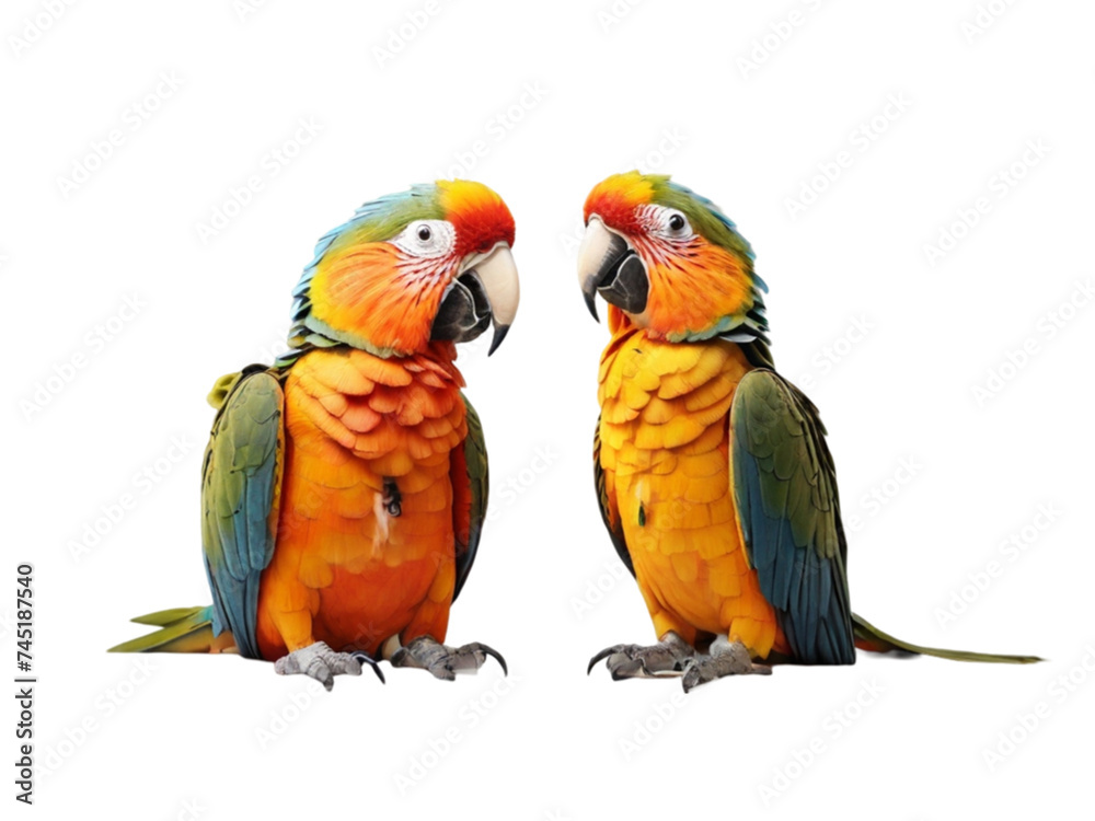 Parrot on transparent background