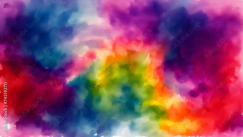 Blurred Multicolored Background. Watercolors, paints.