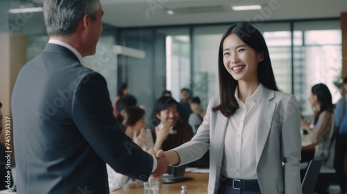 Professional business meeting handshake, suitable for corporate concepts