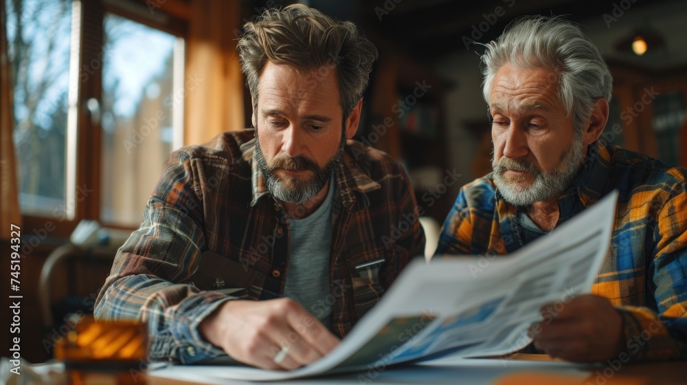 Homeowner and electrician discussing the best location for an EV charger install, smart home and technology EV car concept. Homeowner and electrician discussing the best location for an EV charger install, smart home and technology EV car concept.