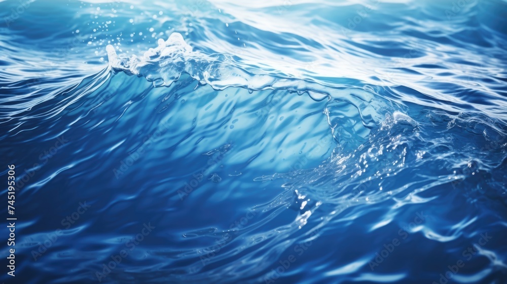 A detailed close-up of a powerful ocean wave. Perfect for nature backgrounds