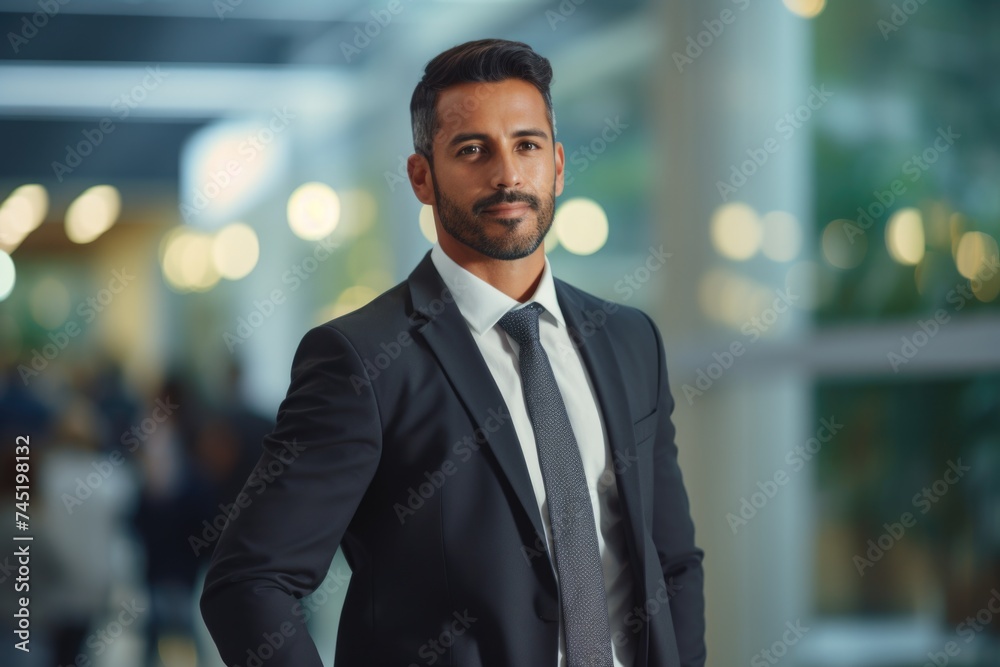 A man in a suit and tie posing for a picture, suitable for business and corporate concepts A man in a suit and tie posing for a picture, suitable for business and corporate concepts