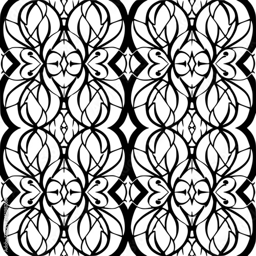 Seamless pattern, pattern, line art pattern, background, pattern, seamless, leaf, floral, vector, flower, decoration, plant, wallpaper, nature, design, illustration, ornament, art, branch, tree, textu