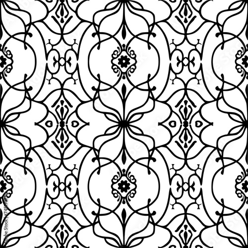 Seamless pattern, pattern, line art pattern, background, pattern, seamless, leaf, floral, vector, flower, decoration, plant, wallpaper, nature, design, illustration, ornament, art, branch, tree, textu