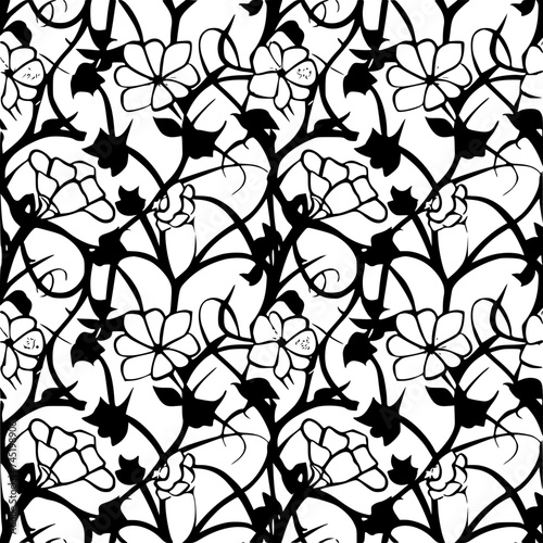 Seamless pattern  pattern  line art pattern  background  pattern  seamless  leaf  floral  vector  flower  decoration  plant  wallpaper  nature  design  illustration  ornament  art  branch  tree  