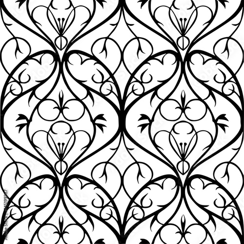 Seamless pattern, pattern, line art pattern, background, pattern, seamless, leaf, floral, vector, flower, decoration, plant, wallpaper, nature, design, illustration, ornament, art, branch, tree, textu