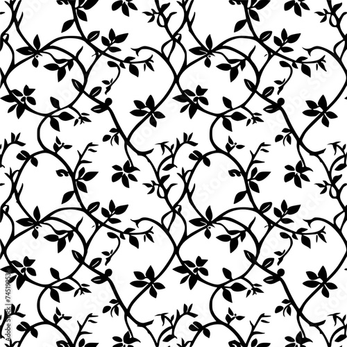 Seamless pattern, pattern, line art pattern, background, pattern, seamless, leaf, floral, vector, flower, decoration, plant, wallpaper, nature, design, illustration, ornament, art, branch, tree, textu