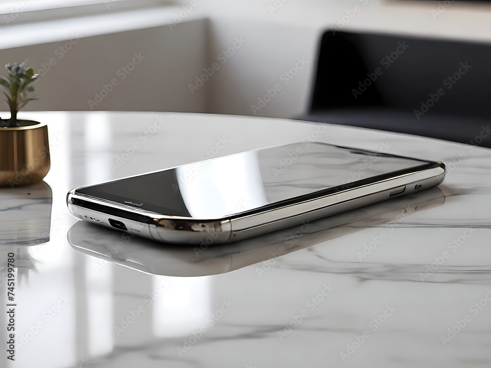 mobile phone on the table