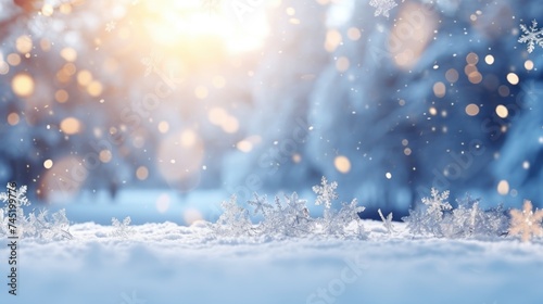 A serene winter landscape, perfect for seasonal designs © Fotograf