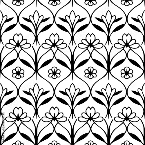 Seamless pattern, pattern, line art pattern, background, pattern, seamless, leaf, floral, vector, flower, decoration, plant, wallpaper, nature, design, illustration, ornament, art, branch, tree, textu