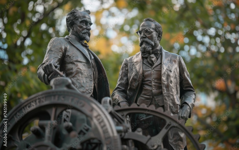 A statue honoring inventors and engineers