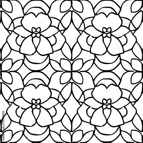 Seamless pattern, pattern, line art pattern, background, pattern, seamless, leaf, floral, vector, flower, decoration, plant, wallpaper, nature, design, illustration, ornament, art, branch, tree, textu