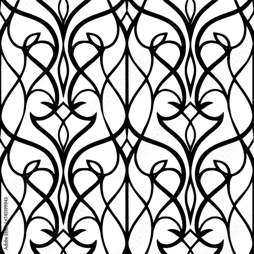 Seamless pattern, pattern, line art pattern, background, pattern, seamless, leaf, floral, vector, flower, decoration, plant, wallpaper, nature, design, illustration, ornament, art, branch, tree, textu