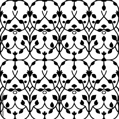 Seamless pattern, pattern, line art pattern, background, pattern, seamless, leaf, floral, vector, flower, decoration, plant, wallpaper, nature, design, illustration, ornament, art, branch, tree, textu