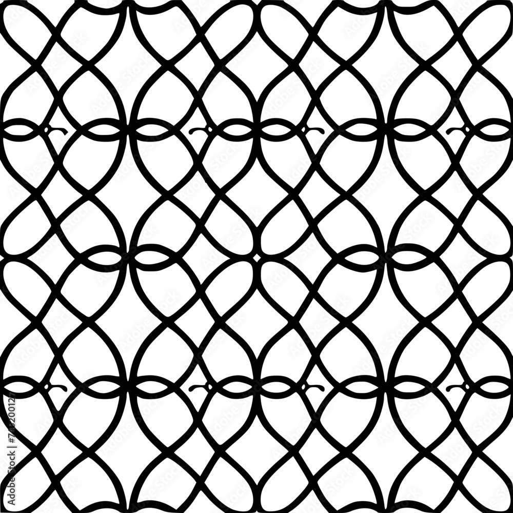 Fototapeta premium Seamless pattern, pattern, line art pattern, background, pattern, seamless, leaf, floral, vector, flower, decoration, plant, wallpaper, nature, design, illustration, ornament, art, branch, tree, textu