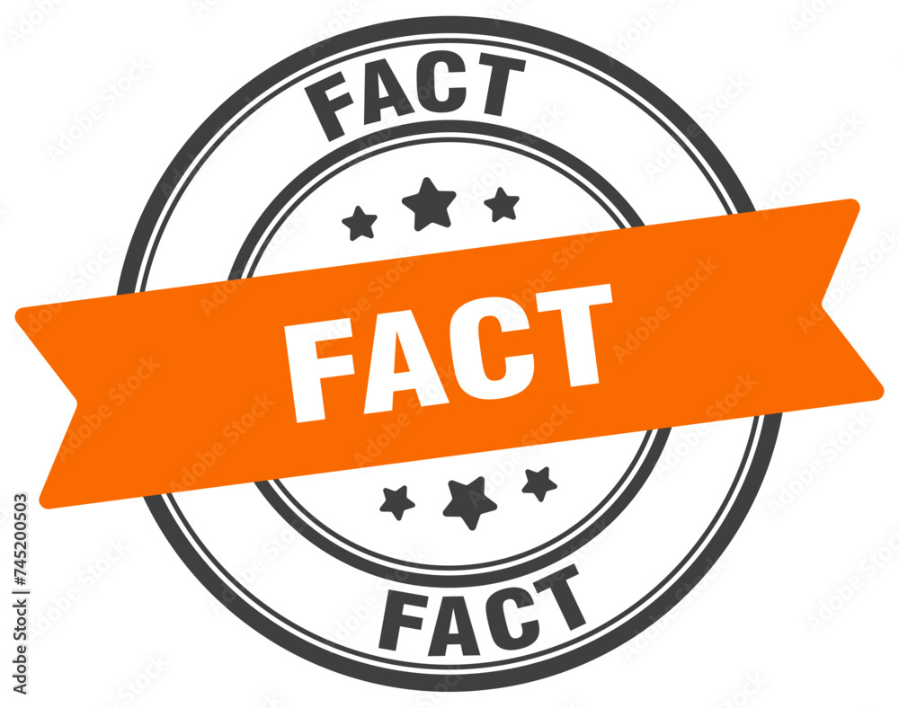 fact stamp. fact label on transparent background. round sign Stock ...