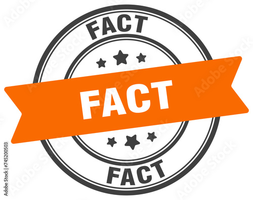 fact stamp. fact label on transparent background. round sign
