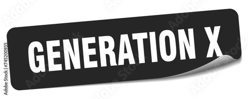 generation x sticker. generation x label