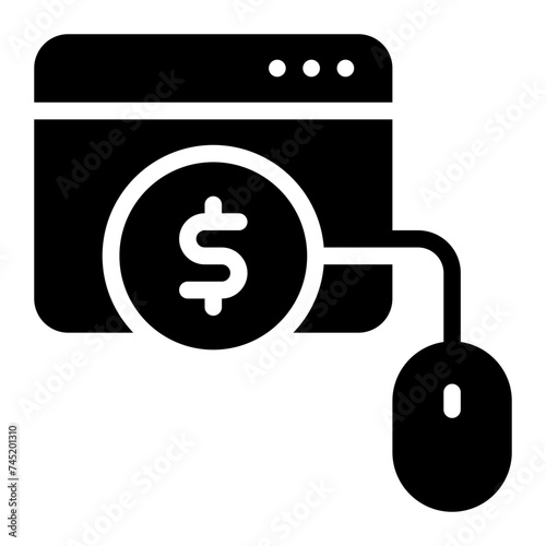 pay per click line icon