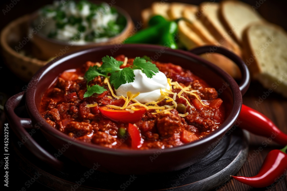 Savor the bold flavors with this picture of homemade chili Savor the bold flavors with this picture of homemade chili