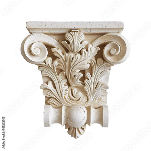 Marble corbel on a transparent background, PNG