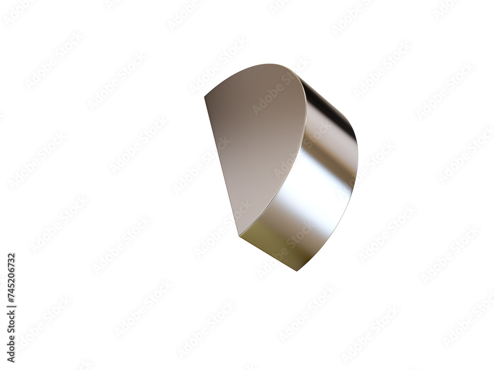 3d shape, metal geometric figure. 3d render. 3d shape, metal geometric figure. 3d render.