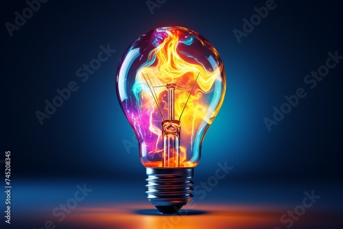 light bulb on fire