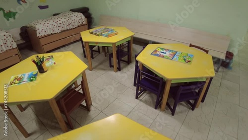 bomb shelter in kindergarten for young children