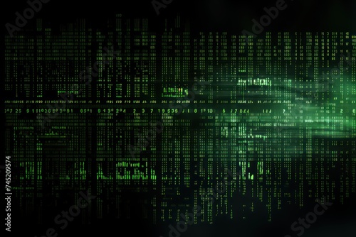 Khaki digital binary data on computer screen background