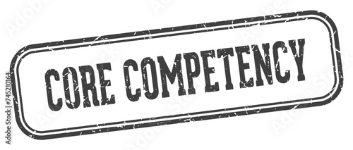 core competency stamp. core competency rectangular stamp on white background