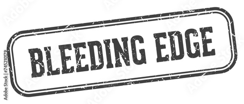 bleeding edge stamp. bleeding edge rectangular stamp on white background