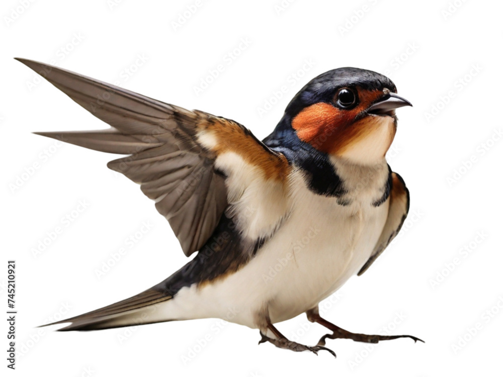Fototapeta premium Swallow on transparent background