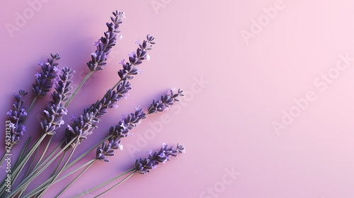 A field of lavender flowers with a blurry sky in the background