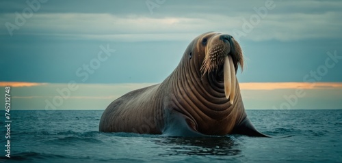 a seal in the water with it's mouth open and it's head above the water's surface.