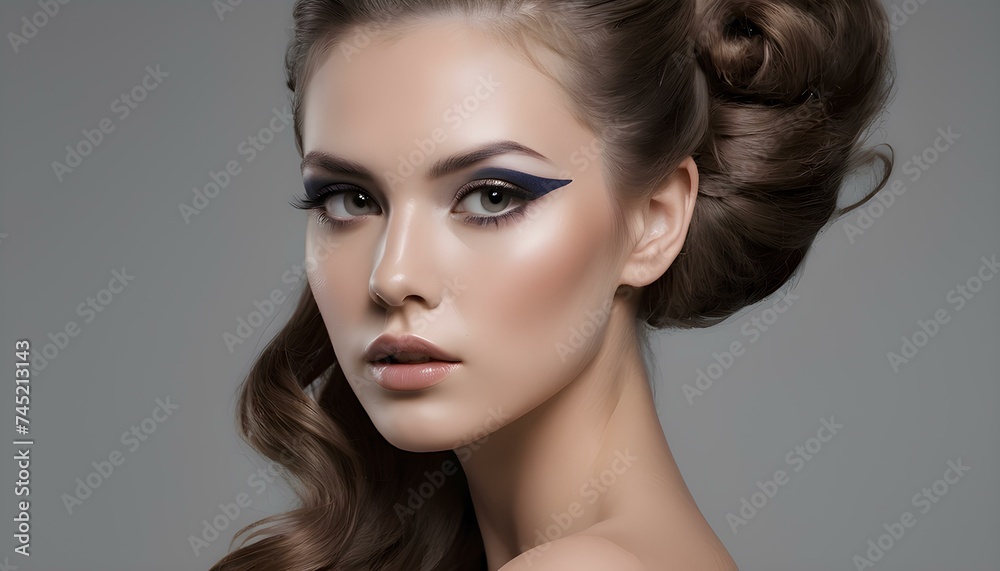Beautiful Makeup Model headshot Beautiful Makeup Model headshot