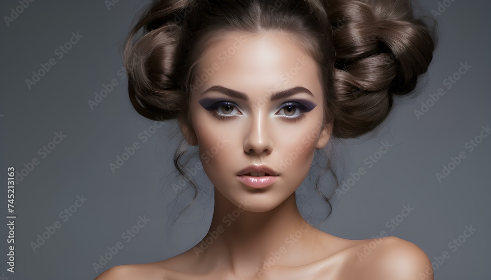 Beautiful Makeup Model headshot Beautiful Makeup Model headshot