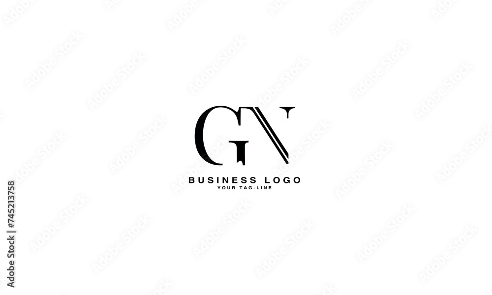 GN, NG, G, N, Abstract Letters Logo Monogram